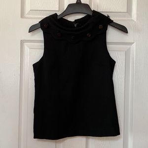 VTG Jill Stuart 1960’s MOD Black Wool Blouse